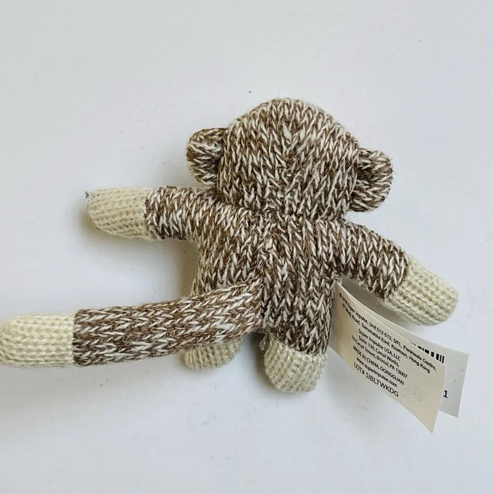 Mini‎ Monkey Plush Brown Knit Stuffed Animal Toy